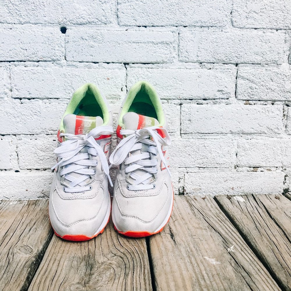 Neon Green and Pink New Balance 574